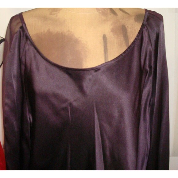 NWT Worth NY Womens Plus Size 20 Top Designer New York Blouse Silk Burgundy - Picture 2 of 5